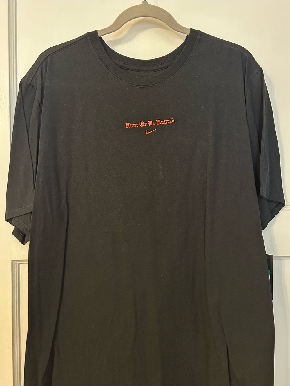 Nike Men’s Black Short Sleeve T-Shirt with Hunt or Be Hunted Logo